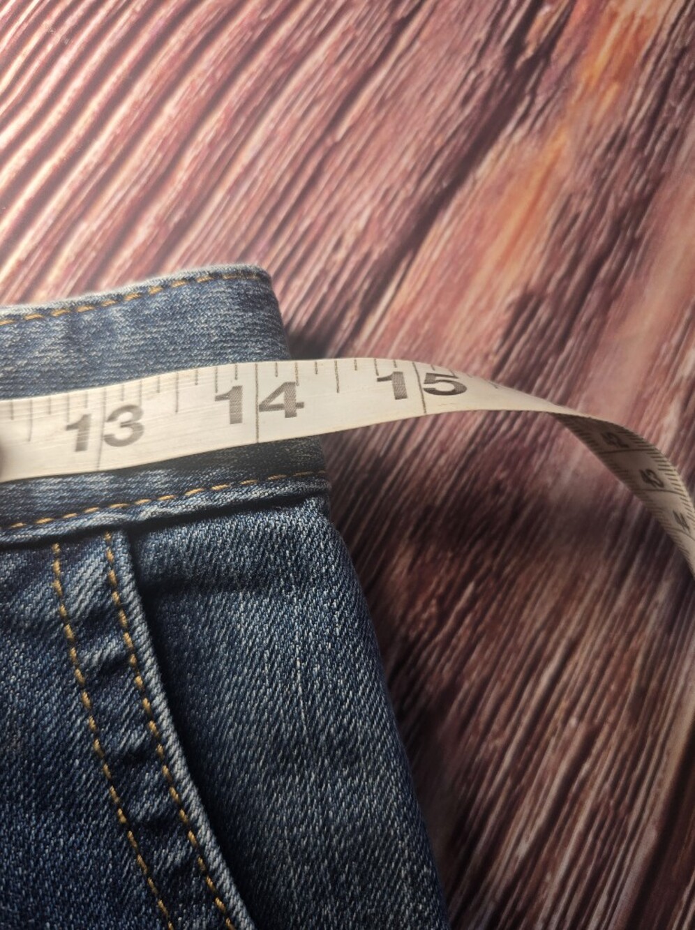 Ann Taylor Denim Mini Skirt with Bike Stitching. 0P - Picture 2 of 5